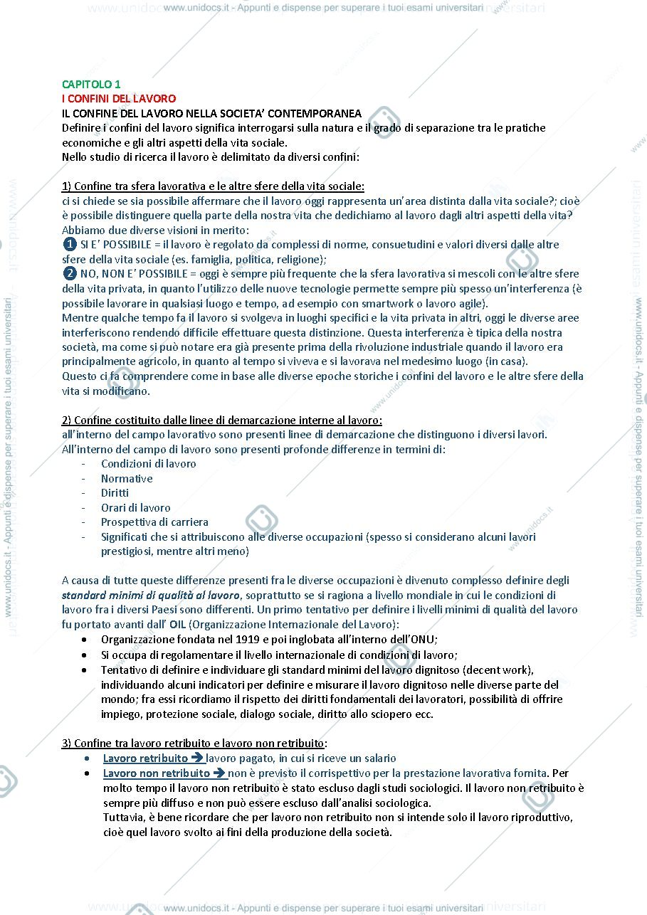 Anteprima pagina 3 — Sociologia del lavoro