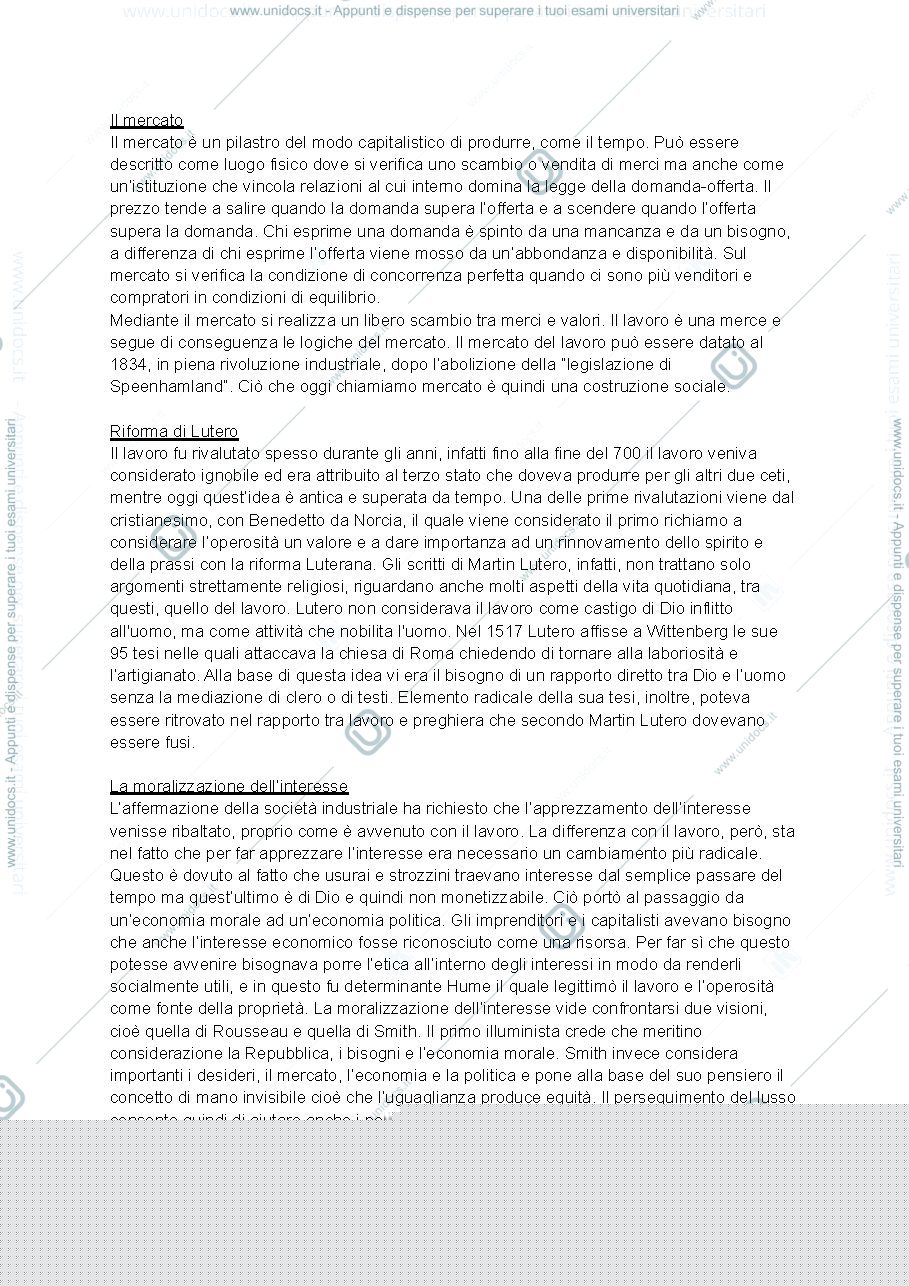 Anteprima pagina 2 — Domande e risposte esame sociologia del lavoro 