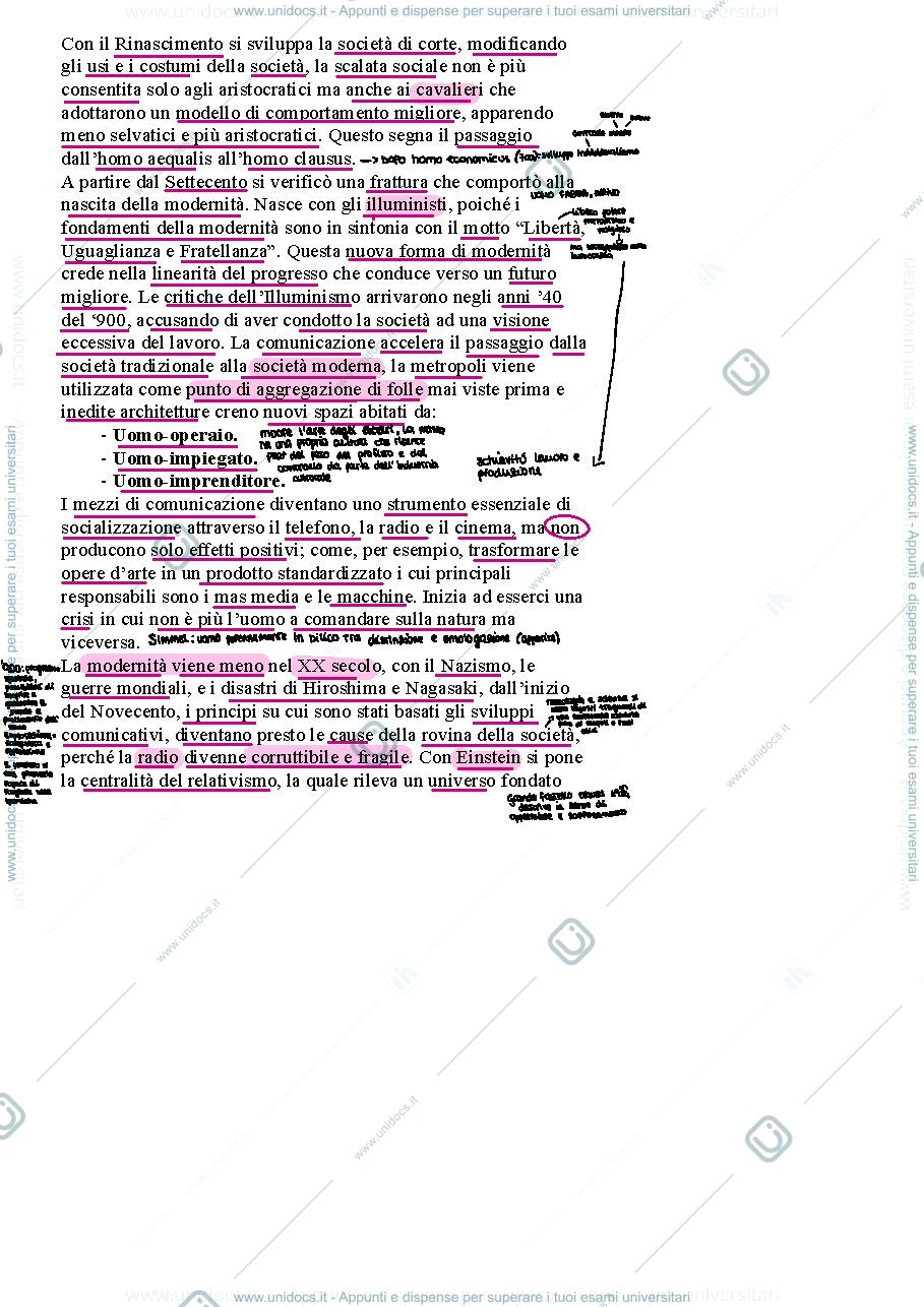Anteprima pagina 2 — Homo comunicans e teorie della comunicazione riassunto