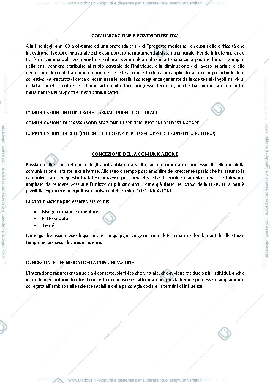 Anteprima pagina 1 — CONCEZIONE DELLA COMUNICAZIONE