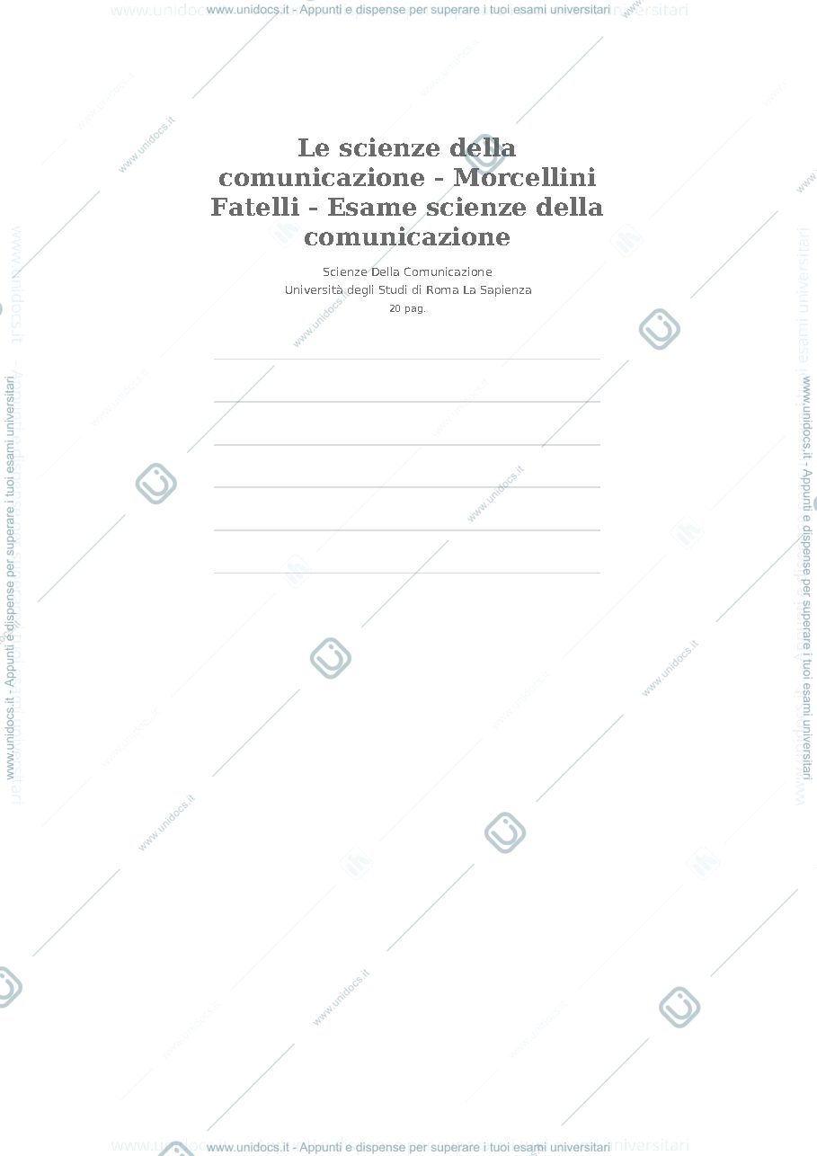 Anteprima pagina 1 — RIASSUNTO MORCELLINI FATELLI 