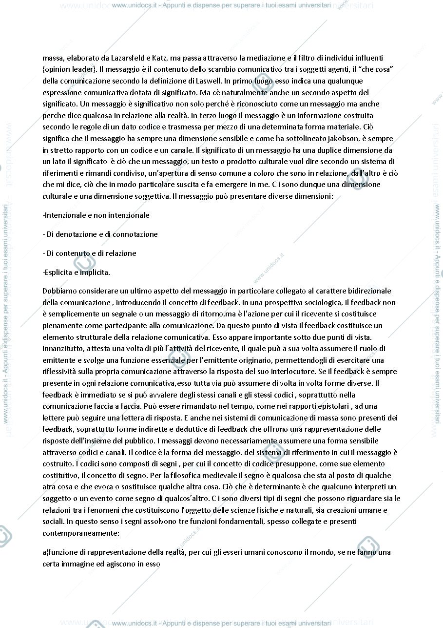 Anteprima pagina 3 — Sociologia della comunicazione 