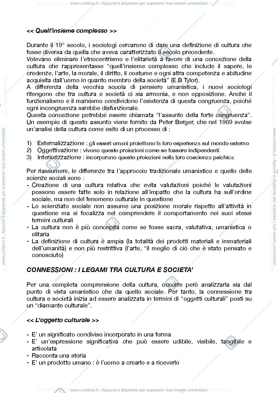 Anteprima pagina 2 — sociologia della cultura riassunto