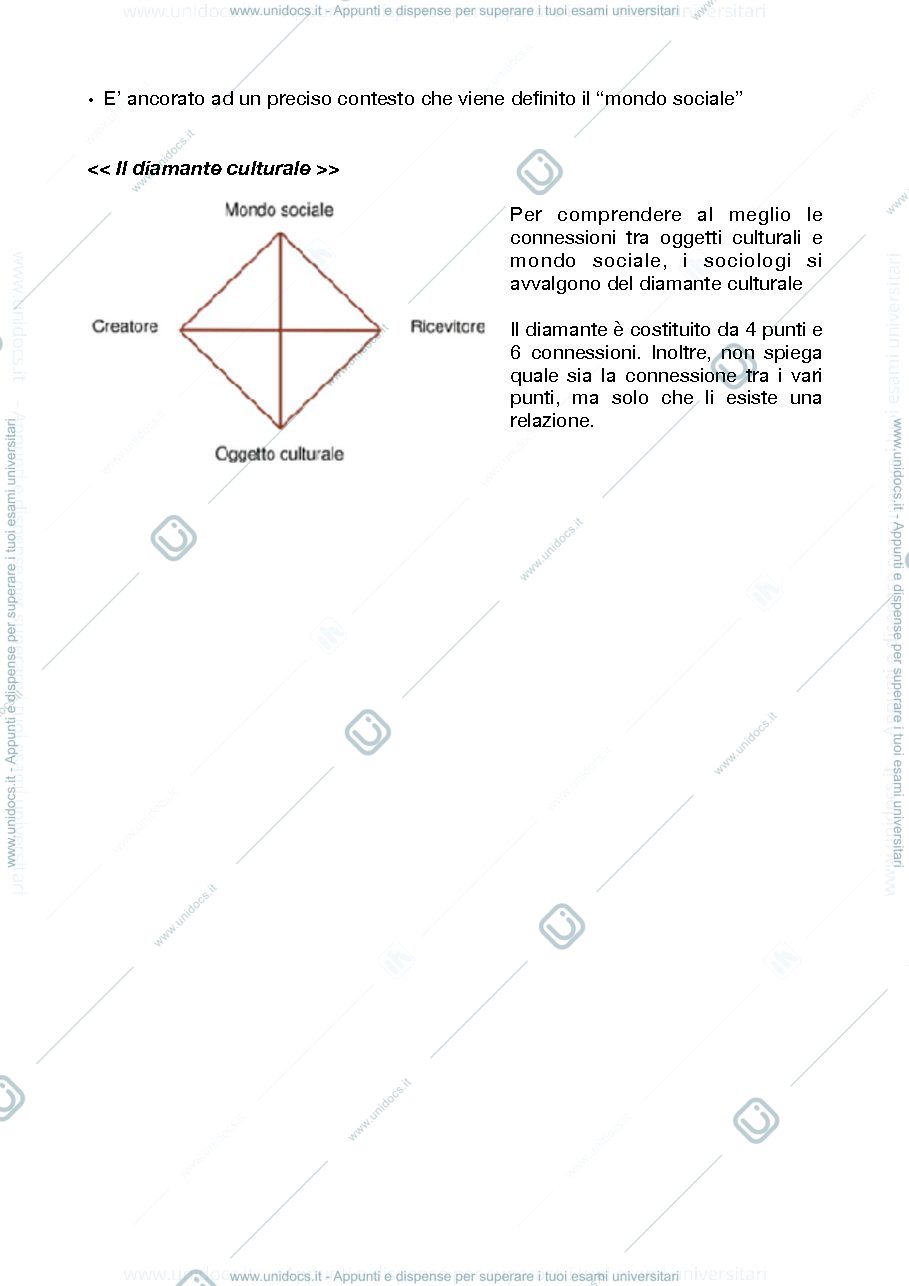 Anteprima pagina 3 — sociologia della cultura riassunto