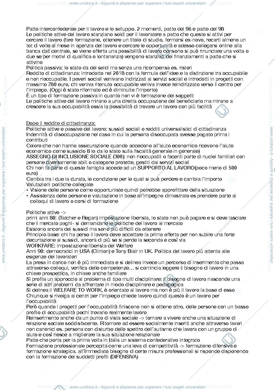 Anteprima pagina 2 — appunti secondo modulo esame "sociologia della formazione sociale e istituzionale"