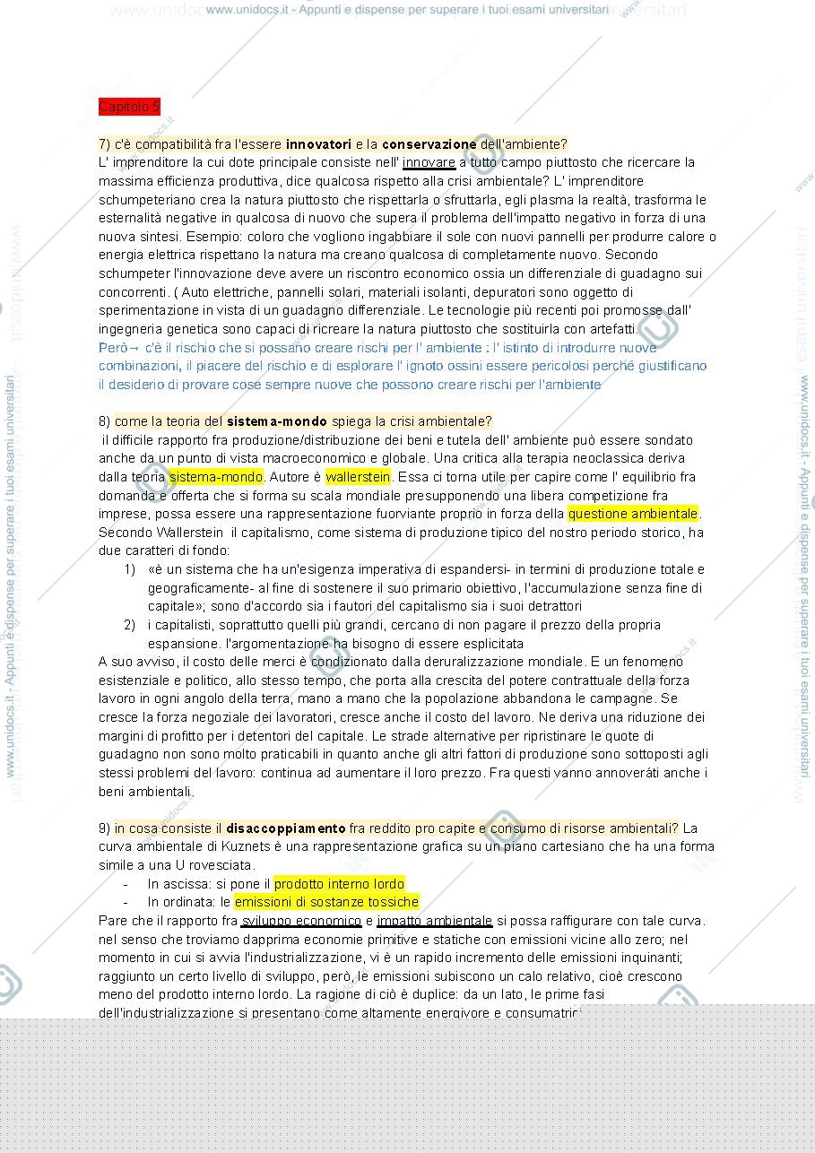 Anteprima pagina 1 — Sociologia dell'ambiente e territorio 