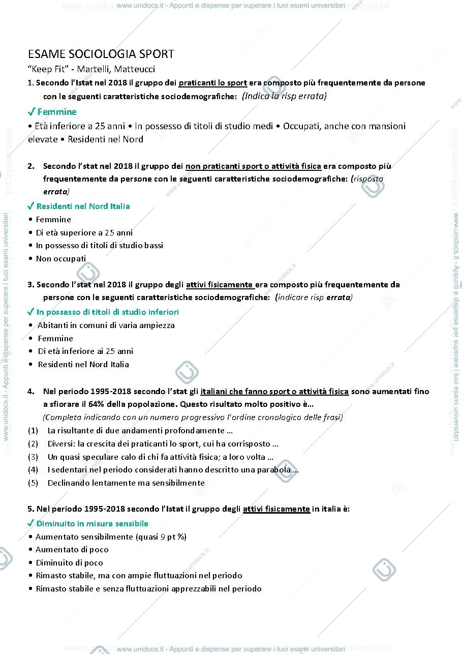 Anteprima pagina 1 — Domande d'esame