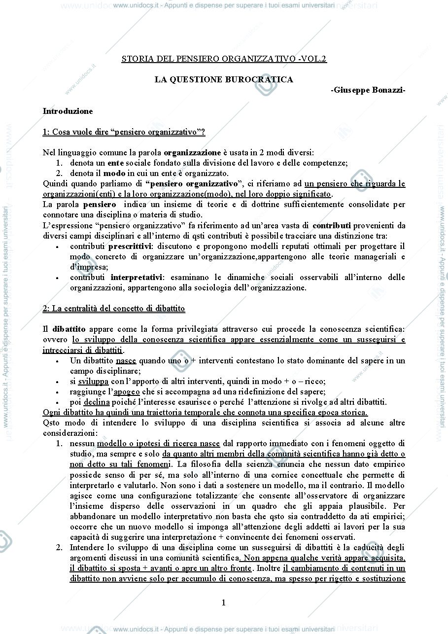 Anteprima pagina 1 — La questione burocratica 