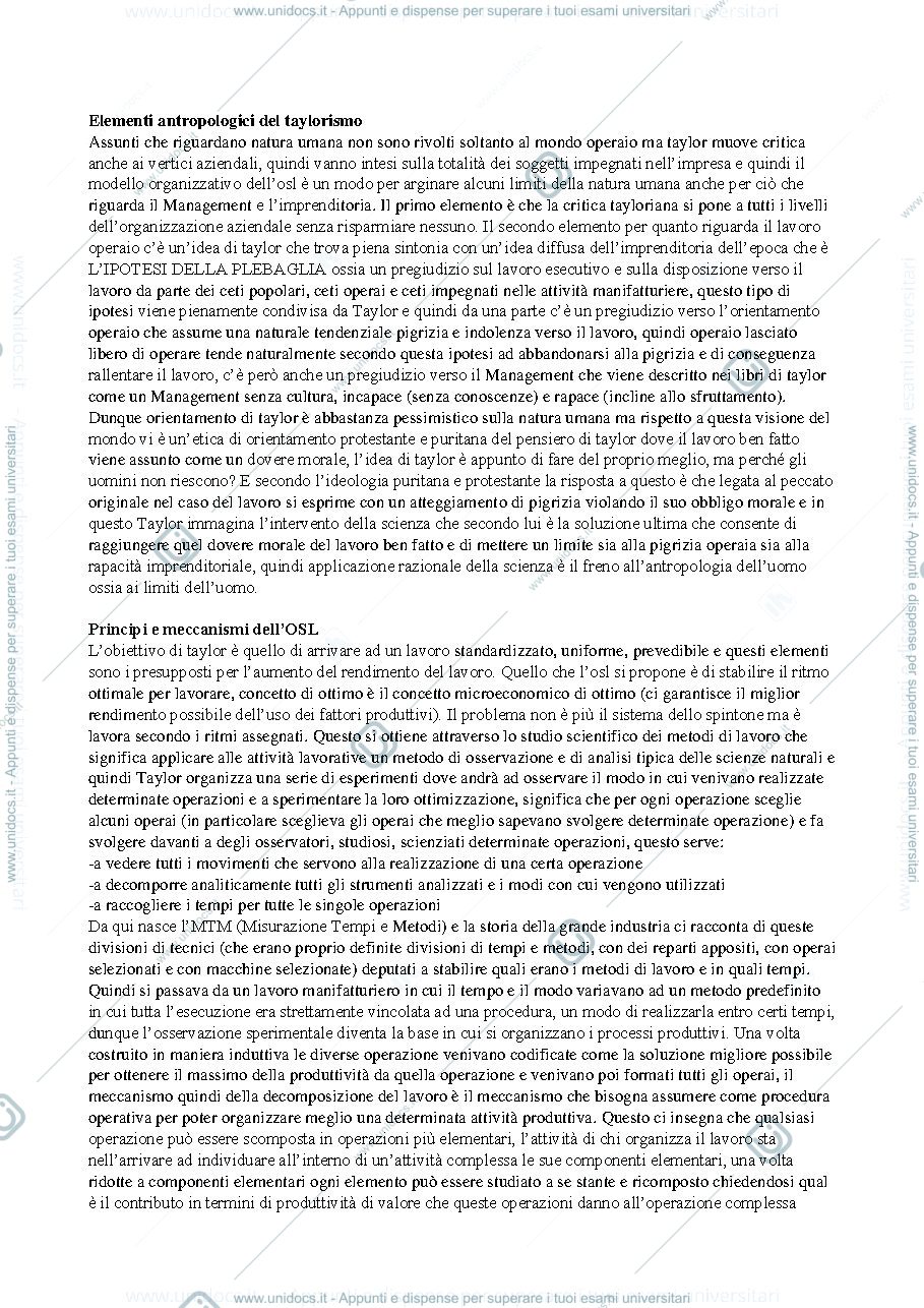 Anteprima pagina 5 — Sociologia dell'organizzazione 
