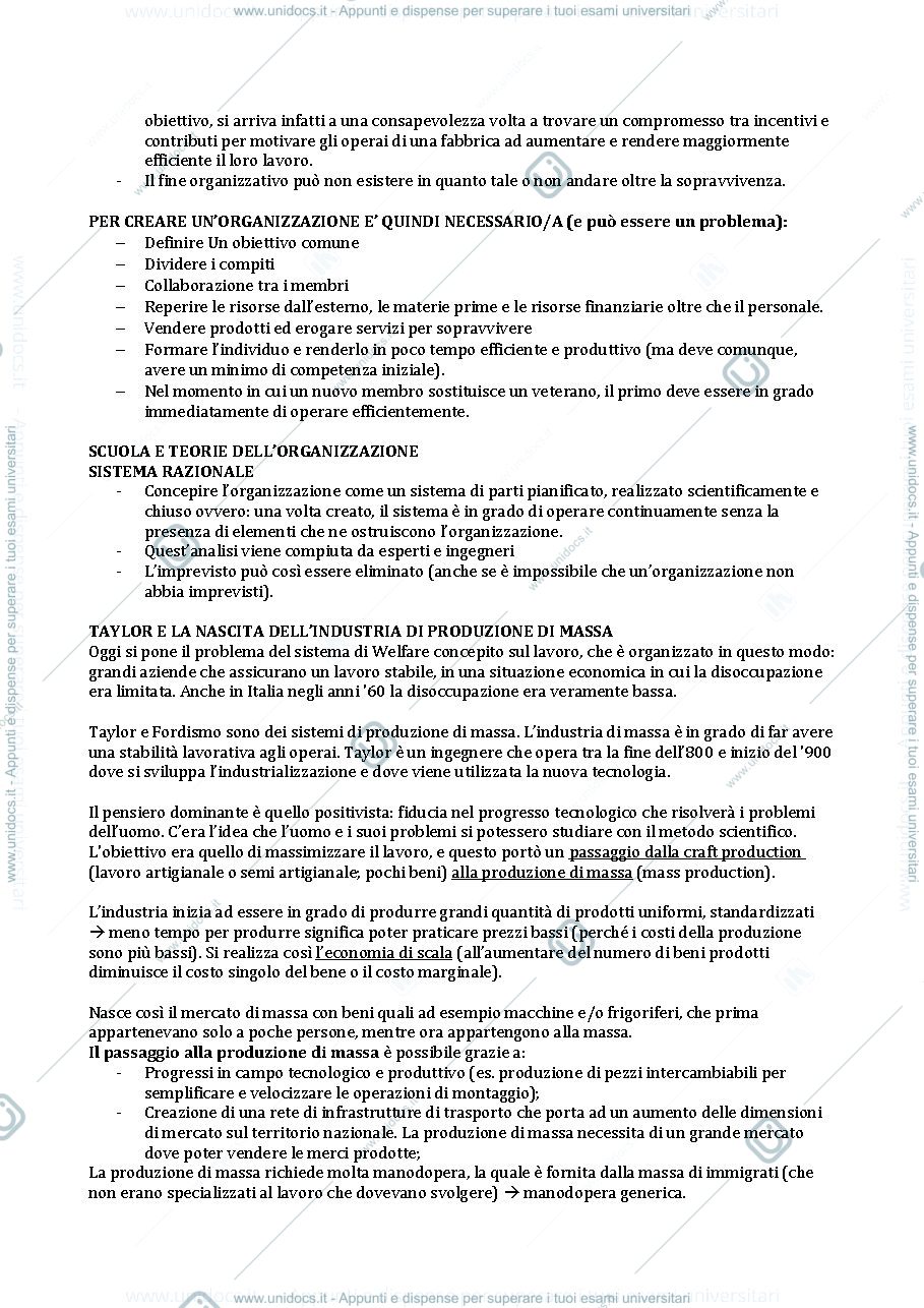 Anteprima pagina 2 — Sociologia dell'organizzazione