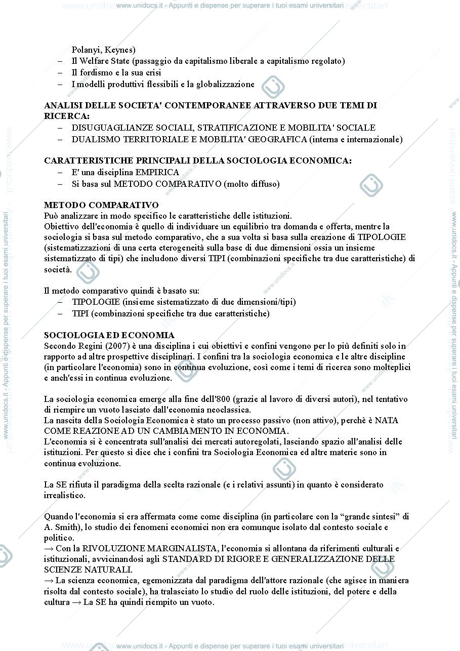 Anteprima pagina 2 — Sociologia economica 