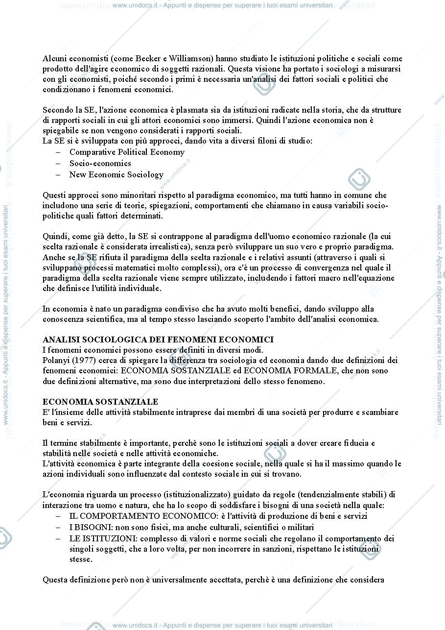 Anteprima pagina 3 — Sociologia economica 