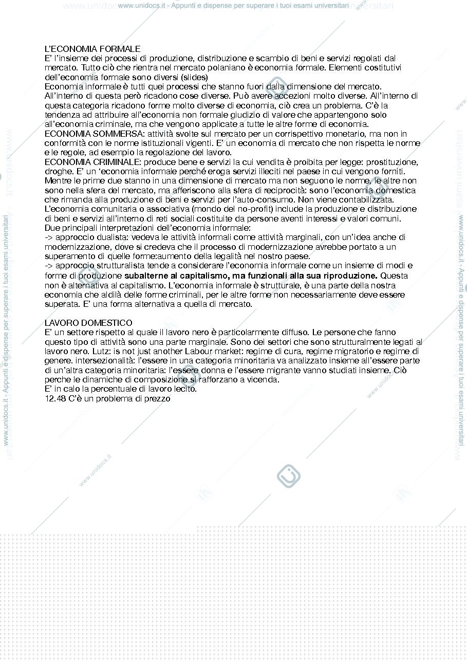 Anteprima pagina 1 — appunti presi a lezione di sociologia 
