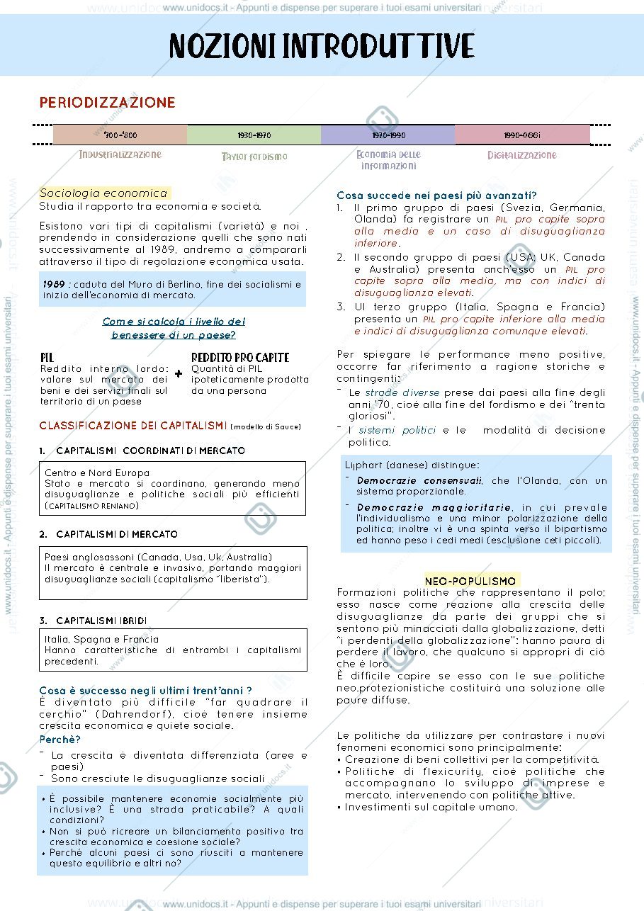 Anteprima pagina 2 — Sbobine del corso di sociologia economica A-K