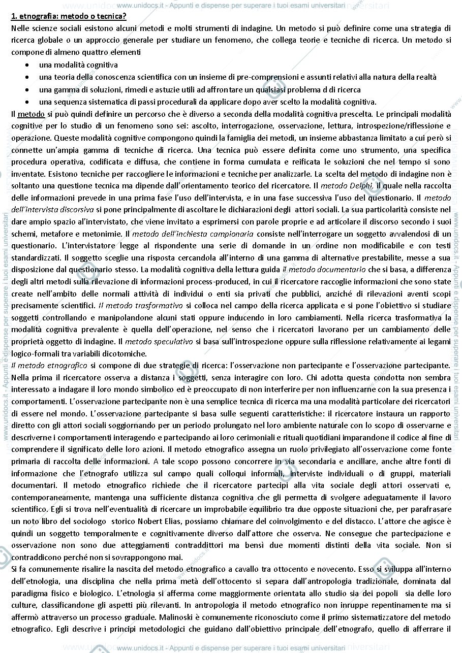Anteprima pagina 1 — Descrivere il mondo. Teoria e pratica del metodo etnografico in sociologia