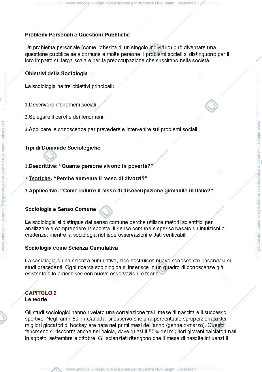 Anteprima pagina 2 — Sociologia generale 