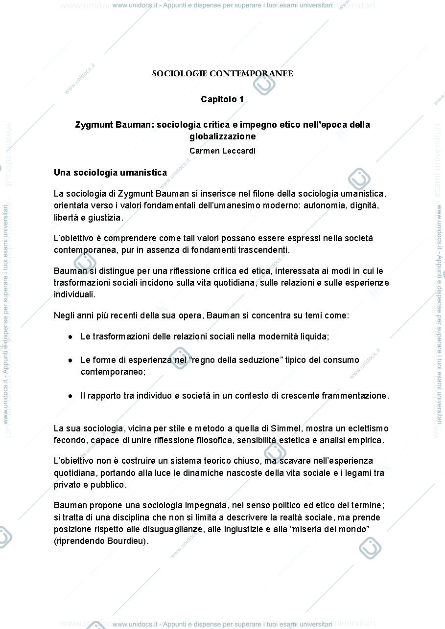 Anteprima pagina 1 — Sociologie Contemporanee 