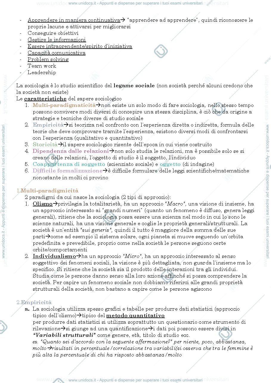 Anteprima pagina 2 — Dispensa sociologia generale