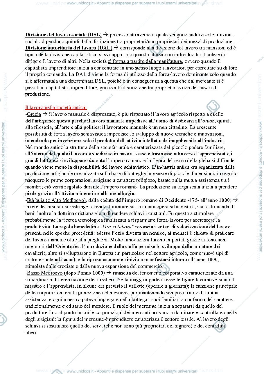 Anteprima pagina 2 — Riassunto del libro "Le divisioni del lavoro sociale"