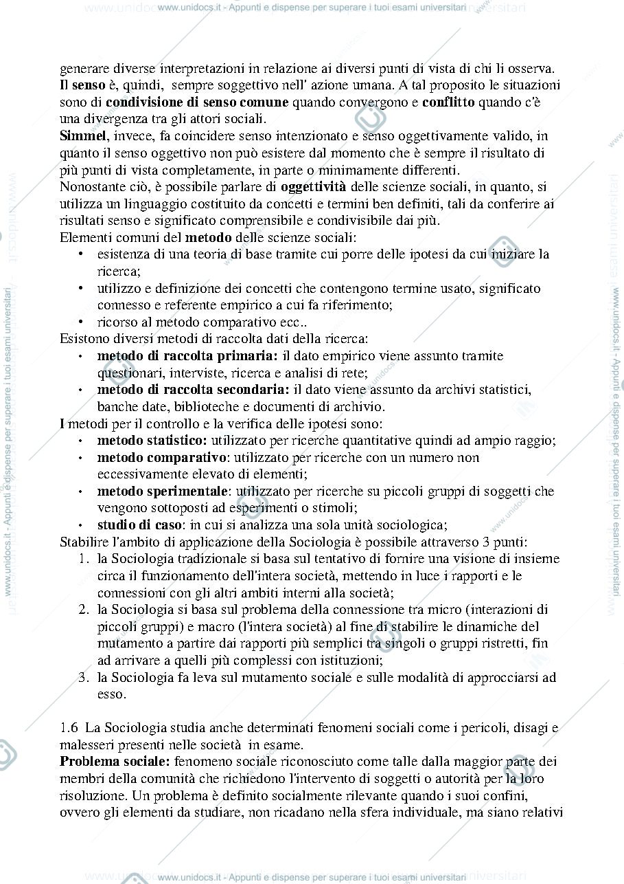 Anteprima pagina 3 — Riassunto di lineamenti di sociologia generale