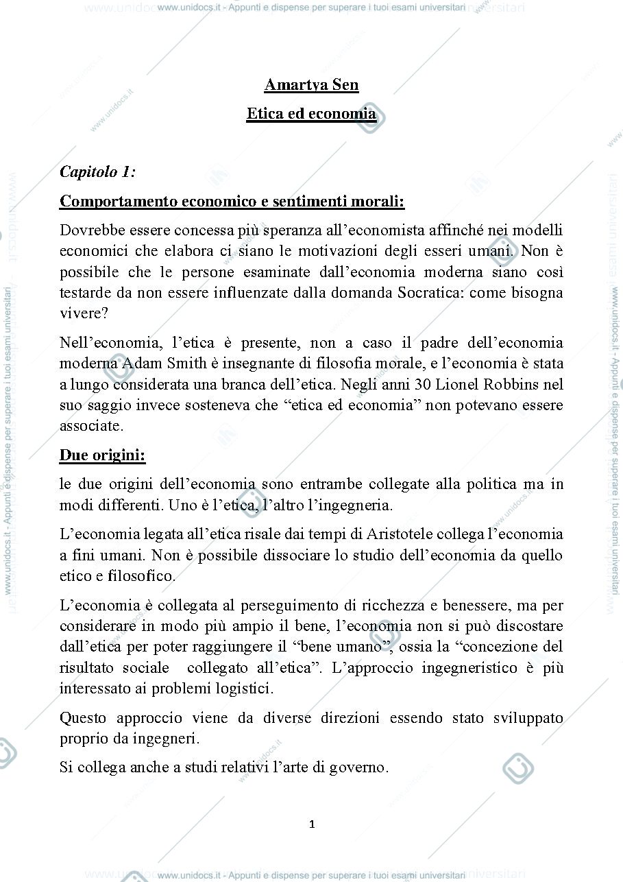 Anteprima pagina 1 — ETICA E ECONOMIA