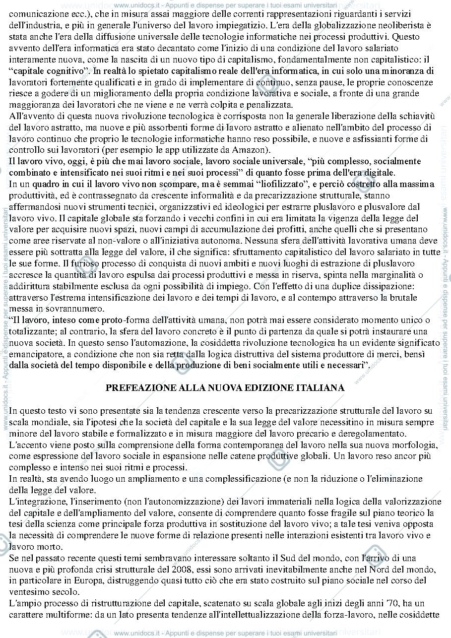 Anteprima pagina 2 — Riassunto "Addio al lavoro".