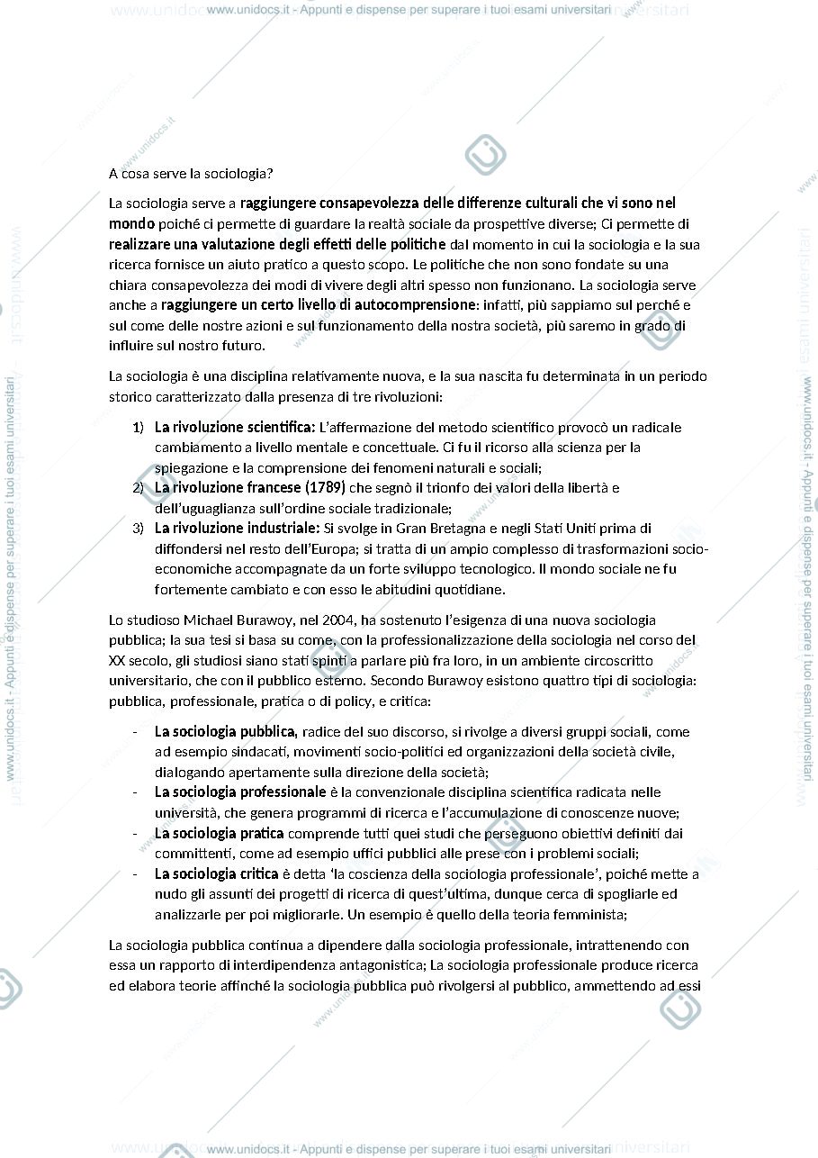Anteprima pagina 2 — Sociologia 