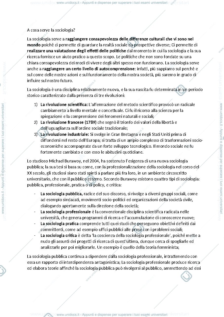 Anteprima pagina 2 — Sociologia generale