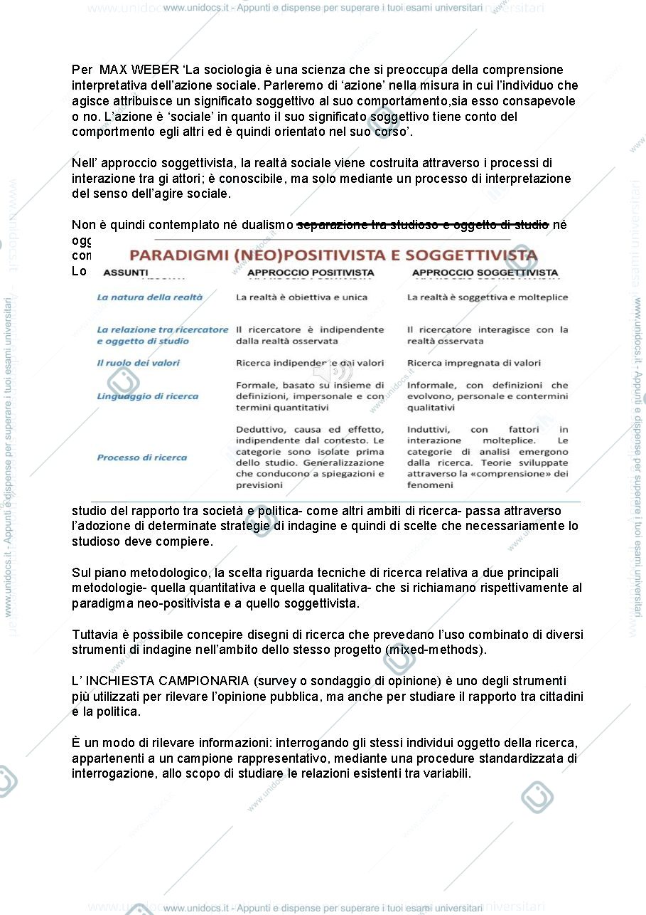 Anteprima pagina 3 — Appunto sociologia politoca