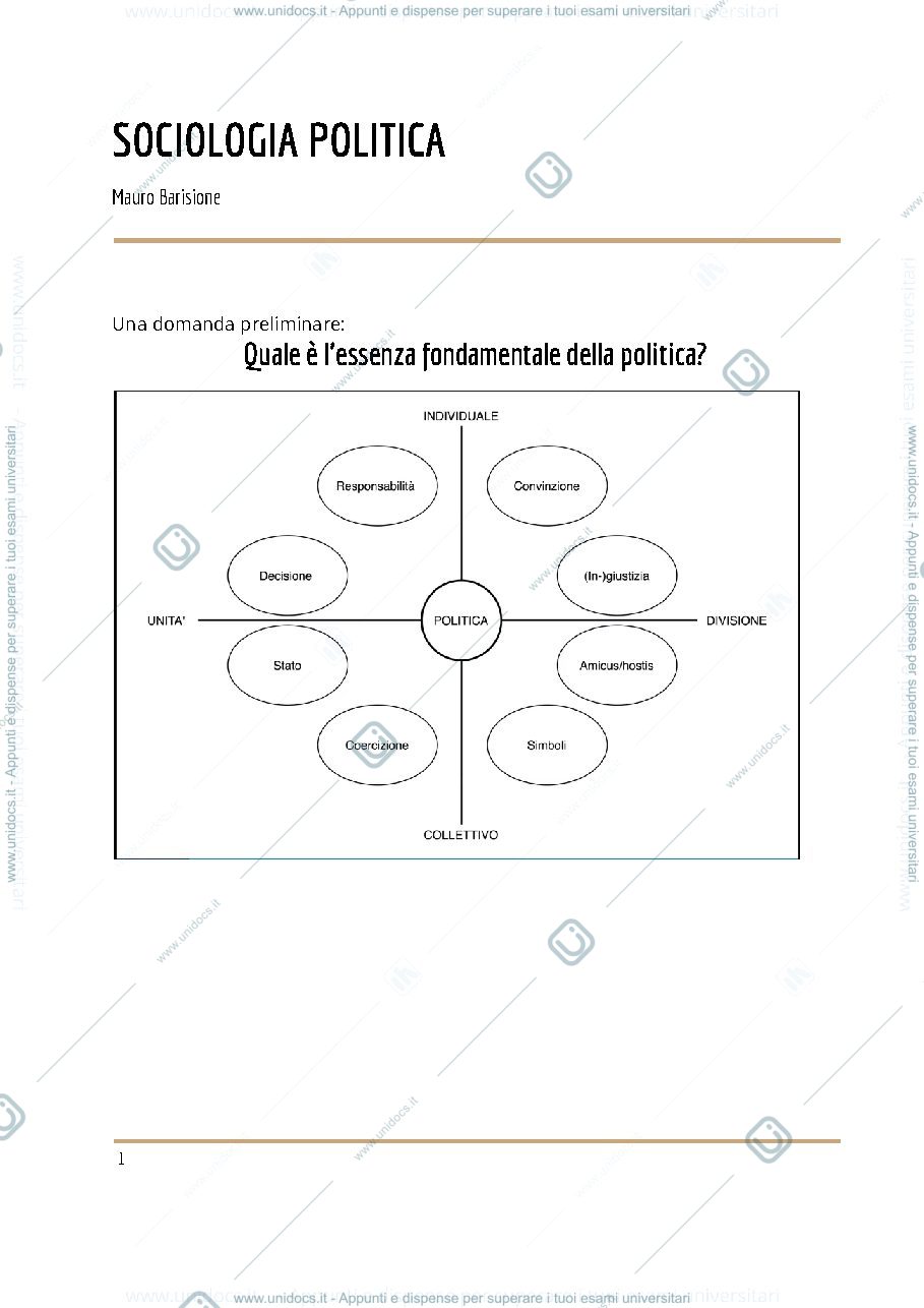 Anteprima pagina 1 — Sociologia politica