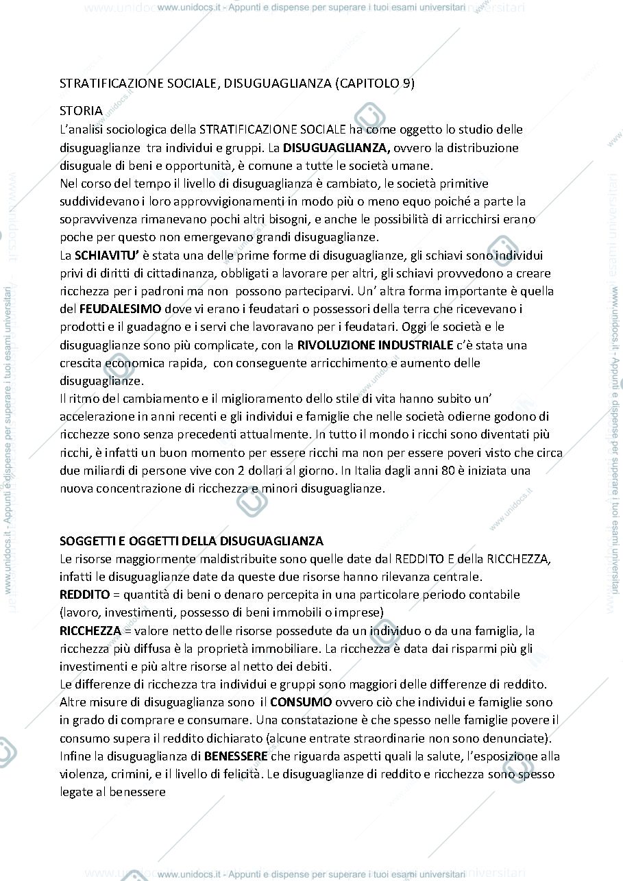 Anteprima pagina 1 — Stratificazione sociale