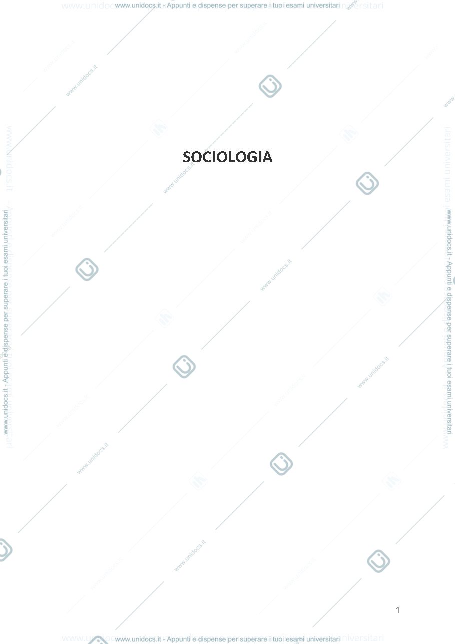 Anteprima pagina 1 — SOCIOLOGIA