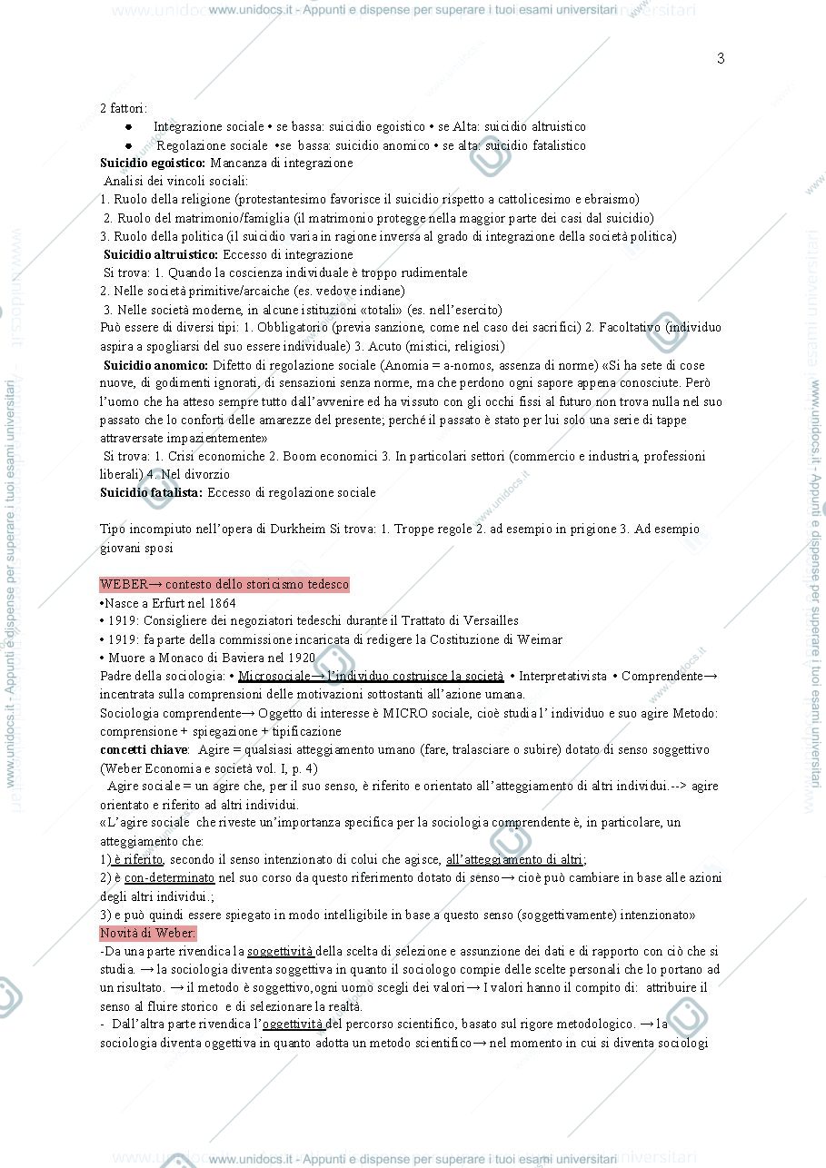 Anteprima pagina 3 — Appunti sociologia  primo anno università