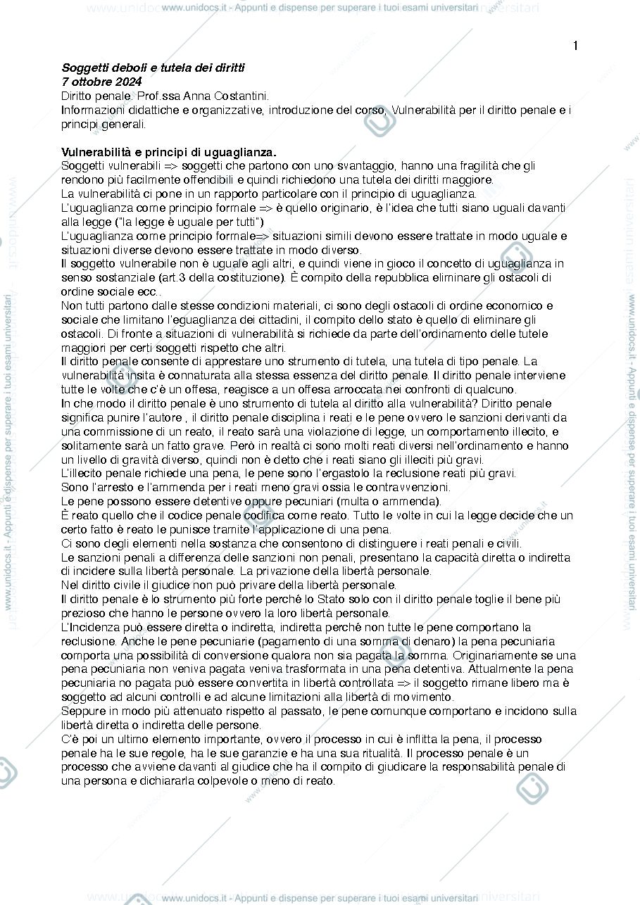 Anteprima pagina 1 — soggetti deboli e tutela dei diritti 