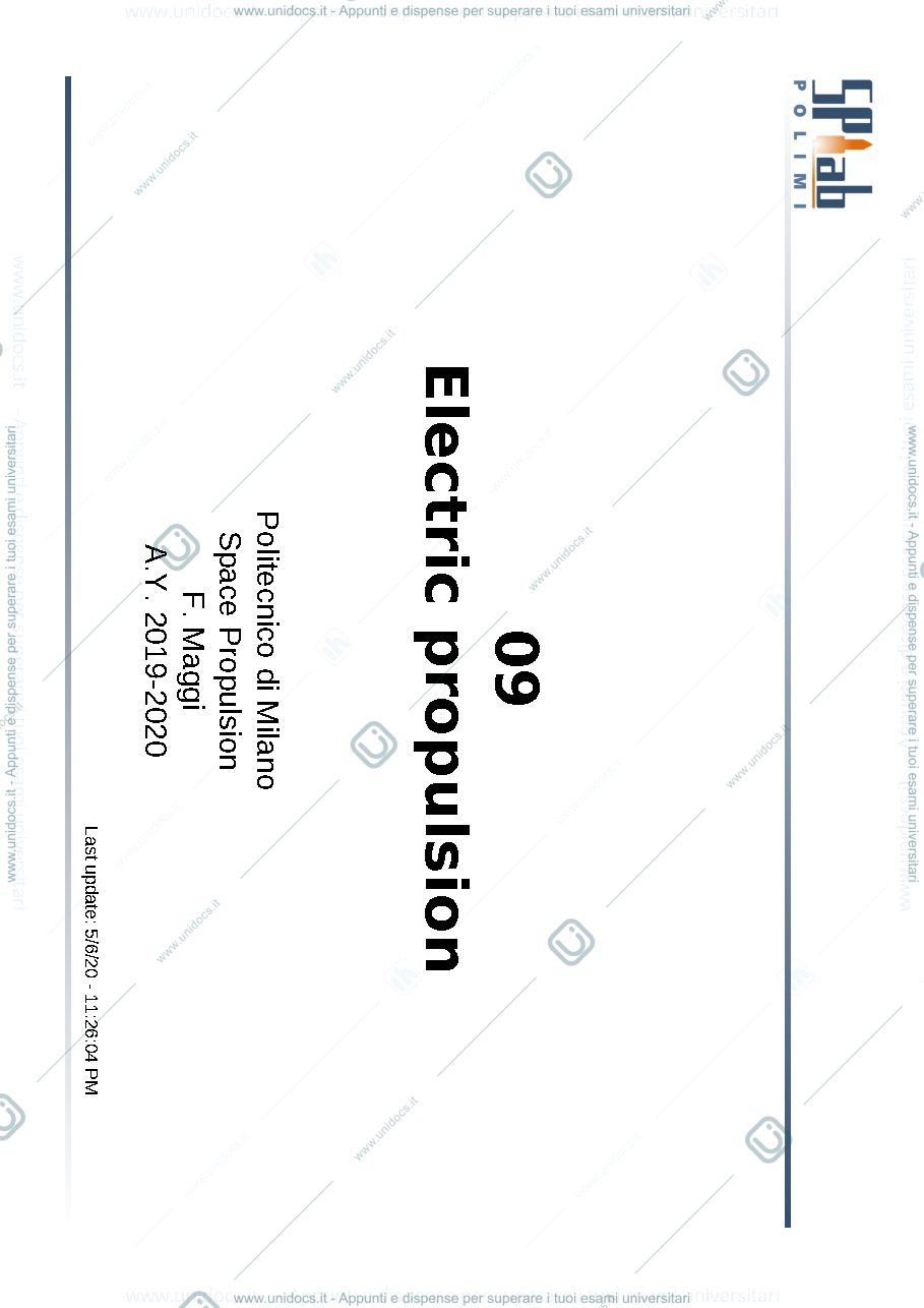 Anteprima pagina 1 — Space propulsion Slide commentate