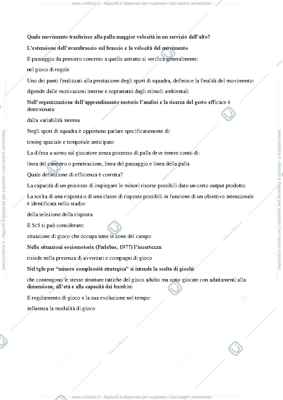 Anteprima pagina 1 — Domande sport di squadra
