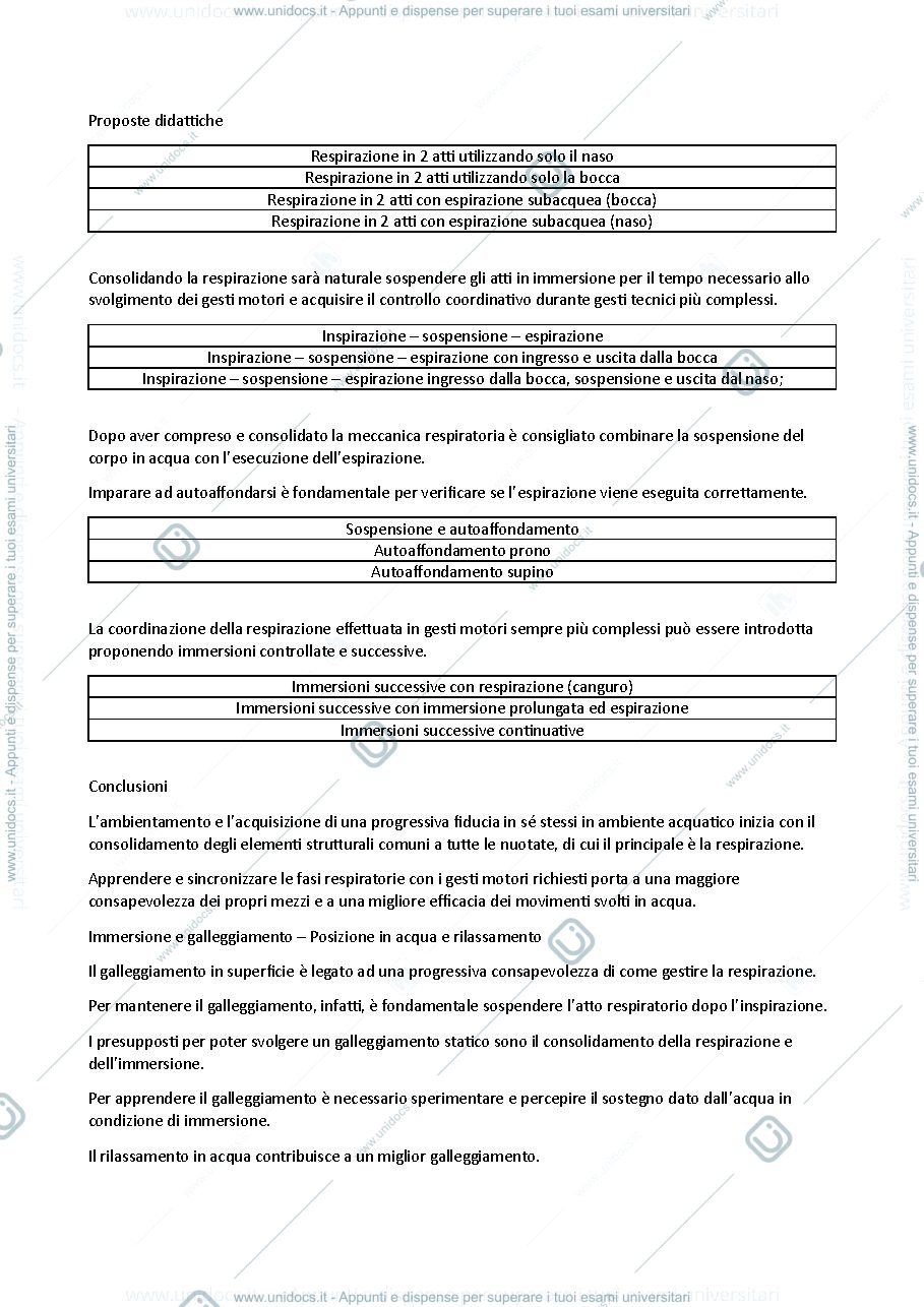 Anteprima pagina 2 — Appunti di Sport Natatori