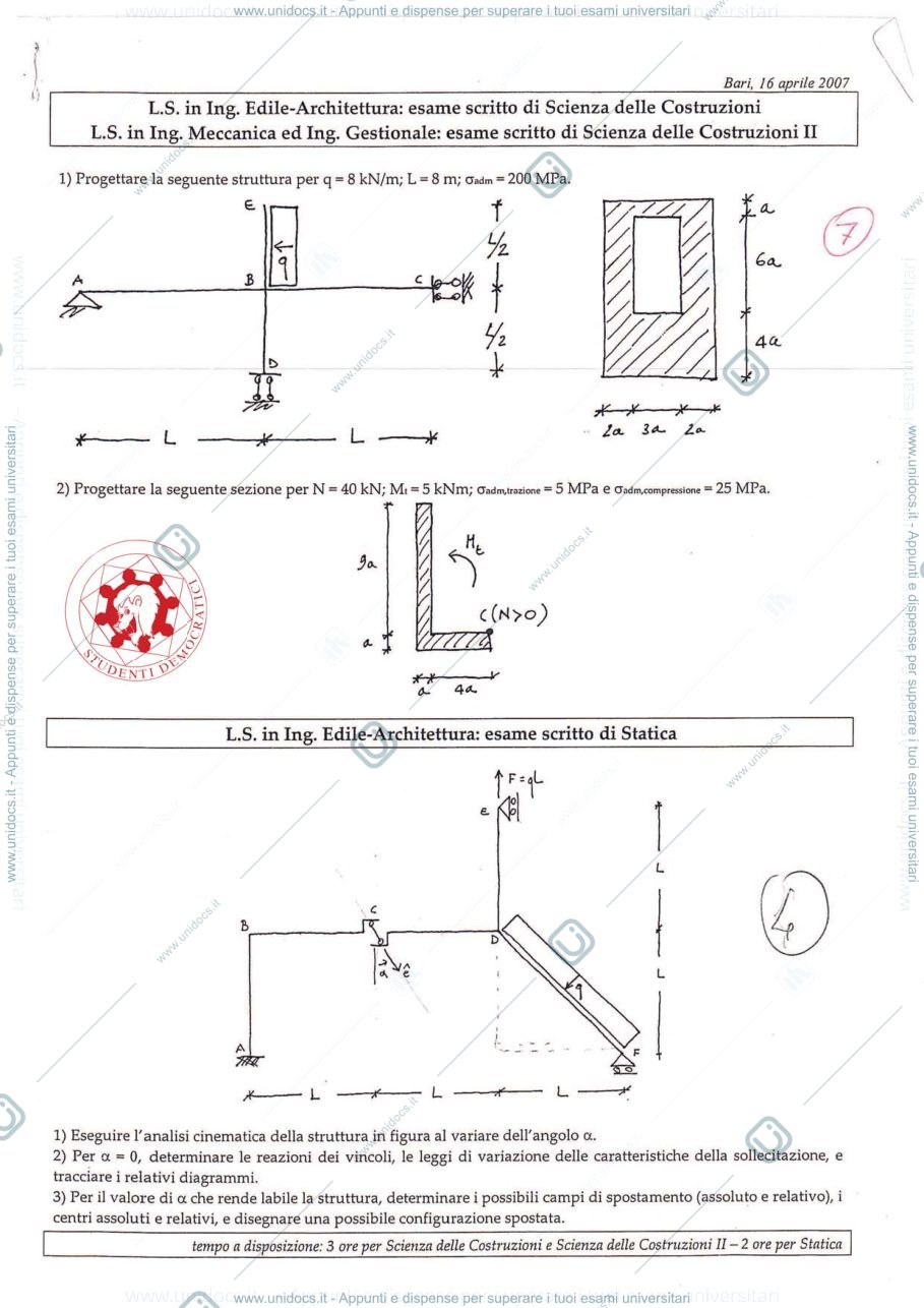 Anteprima pagina 1 — Statica tracce