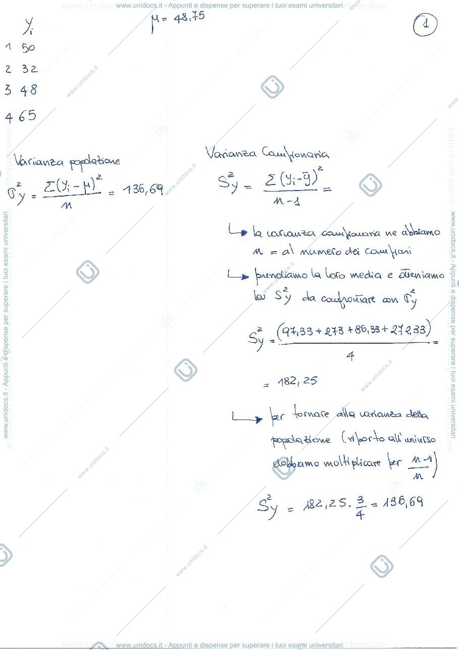 Anteprima pagina 1 — Statistica aziendale