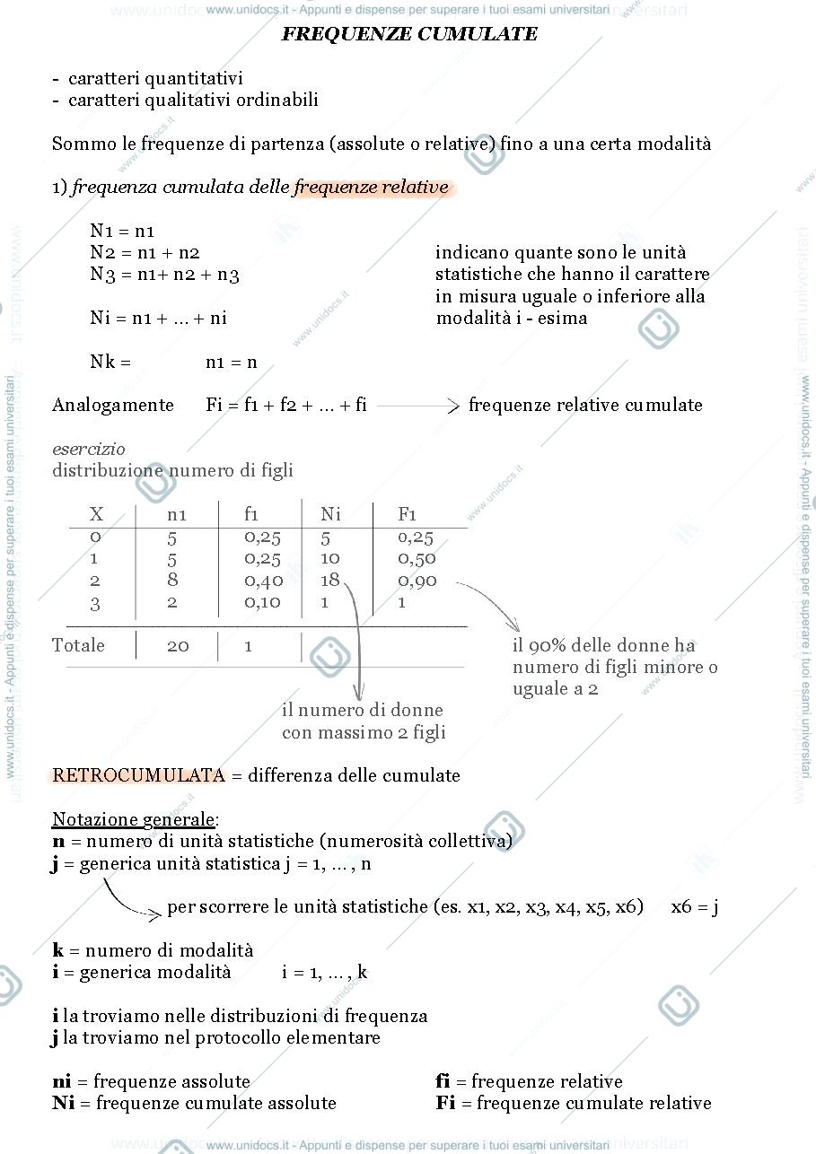 Anteprima pagina 3 — STATISTICA - 1° ANNO