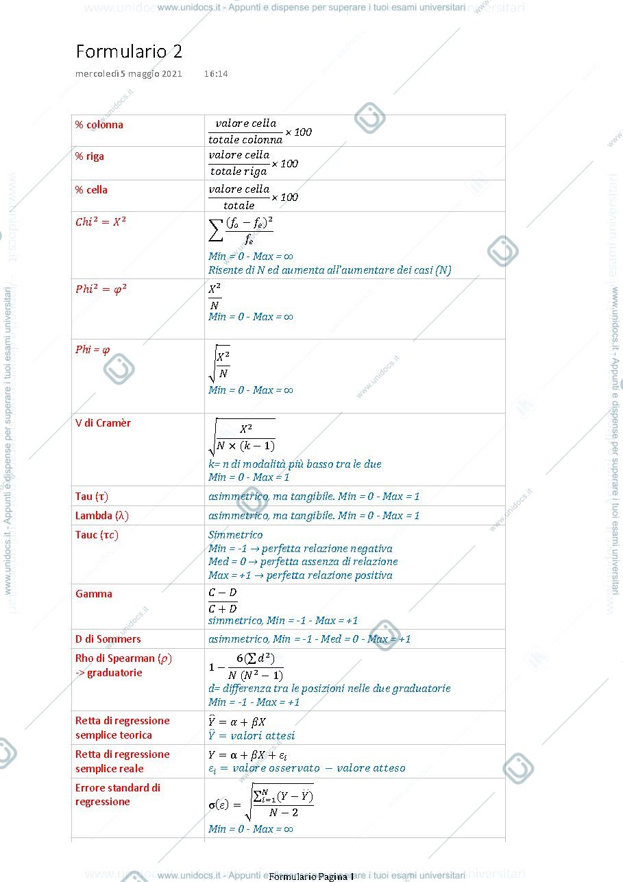 Anteprima pagina 1 — Formulario secondo parziale