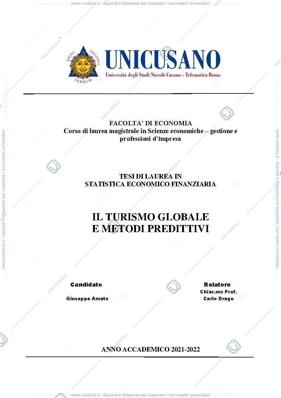 Anteprima pagina 1 — Tesi di laurea
