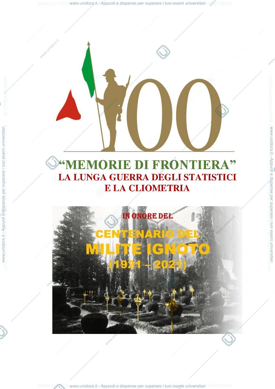 Anteprima pagina 2 — “MEMORIE DI FRONTIERA” LA LUNGA GUERRA DEGLI STATISTICI E LA CLIOMETRIA