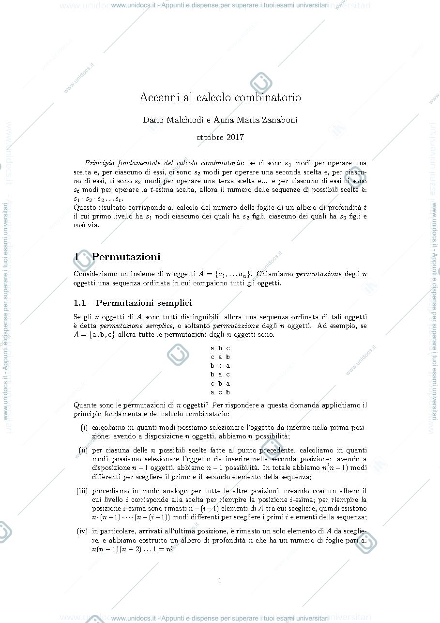 Anteprima pagina 1 — statistica 