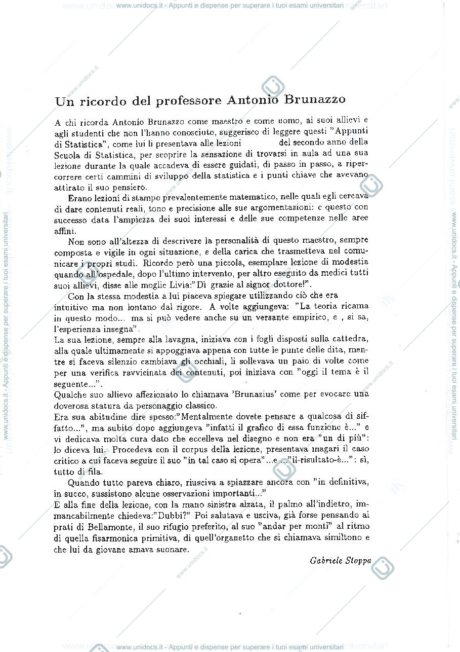 Anteprima pagina 5 — Appunti statistica