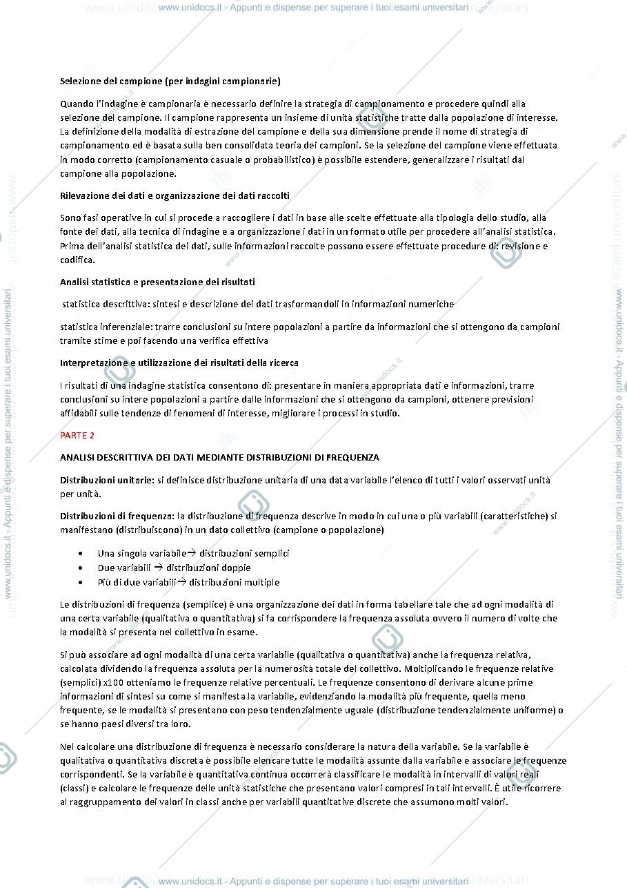 Anteprima pagina 2 — Appunti corso di statistica 