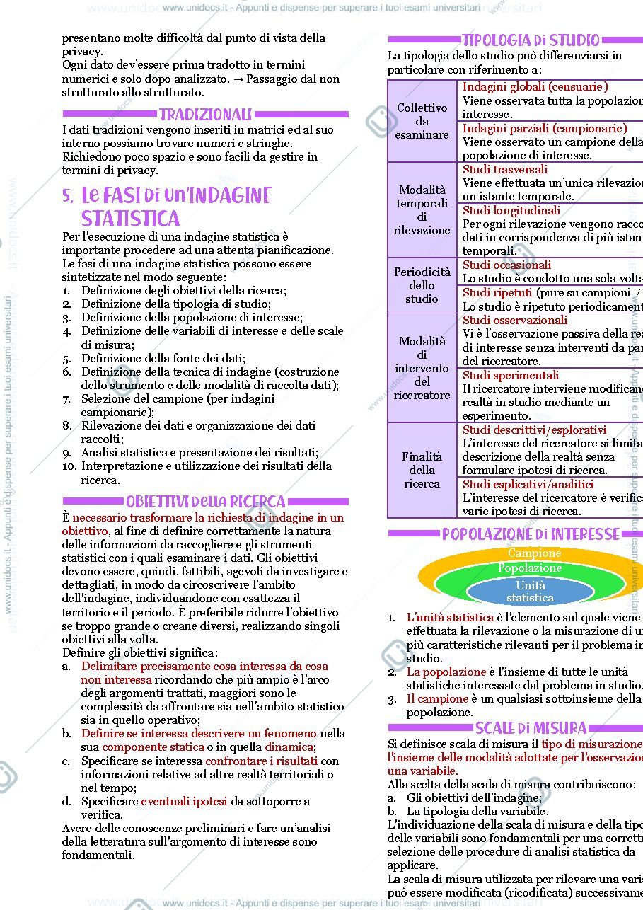 Anteprima pagina 2 — appunti di statistica e probabilità