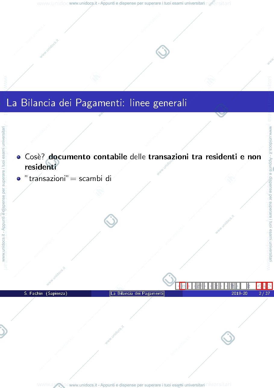 Anteprima pagina 3 — bilancia pagamenti