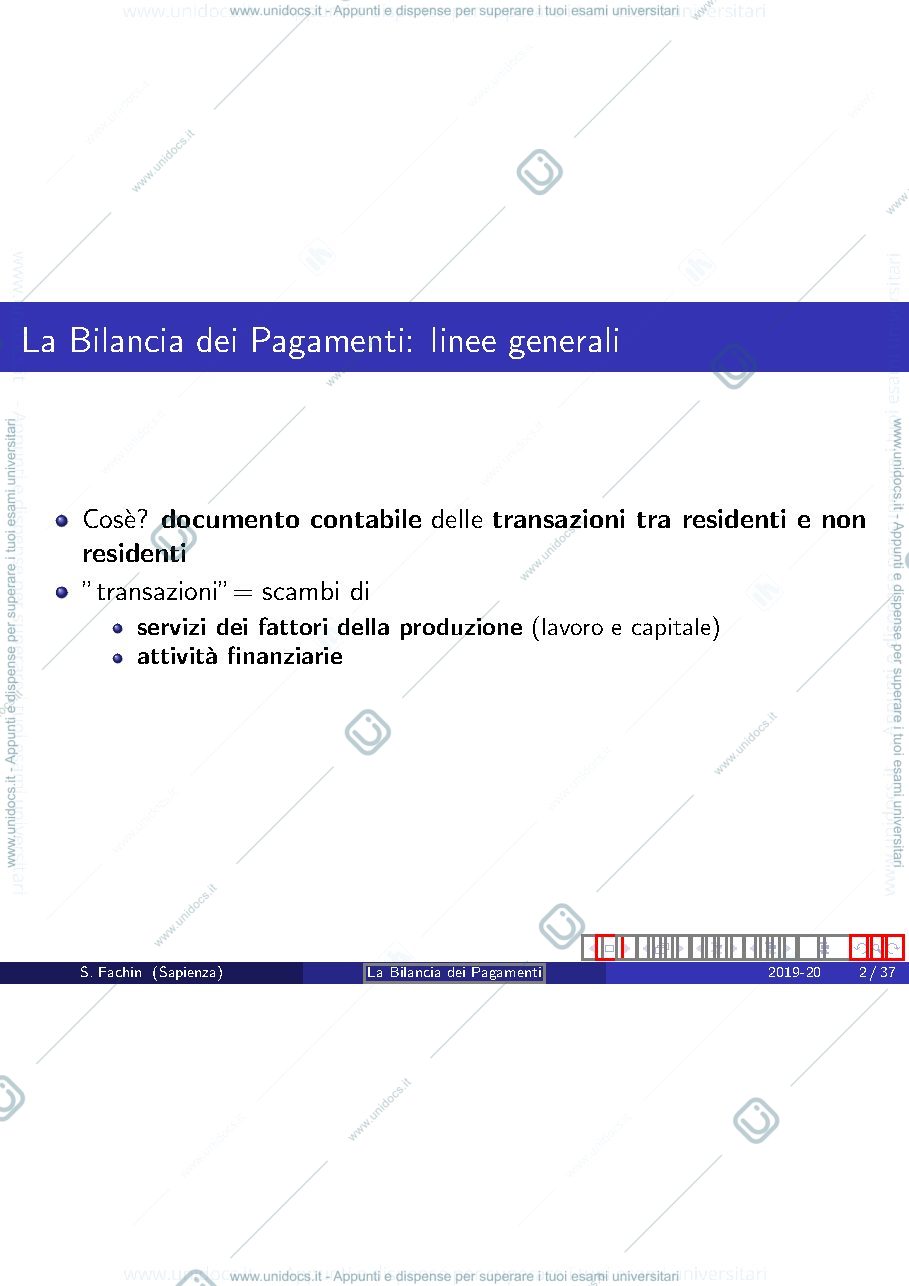 Anteprima pagina 5 — bilancia pagamenti