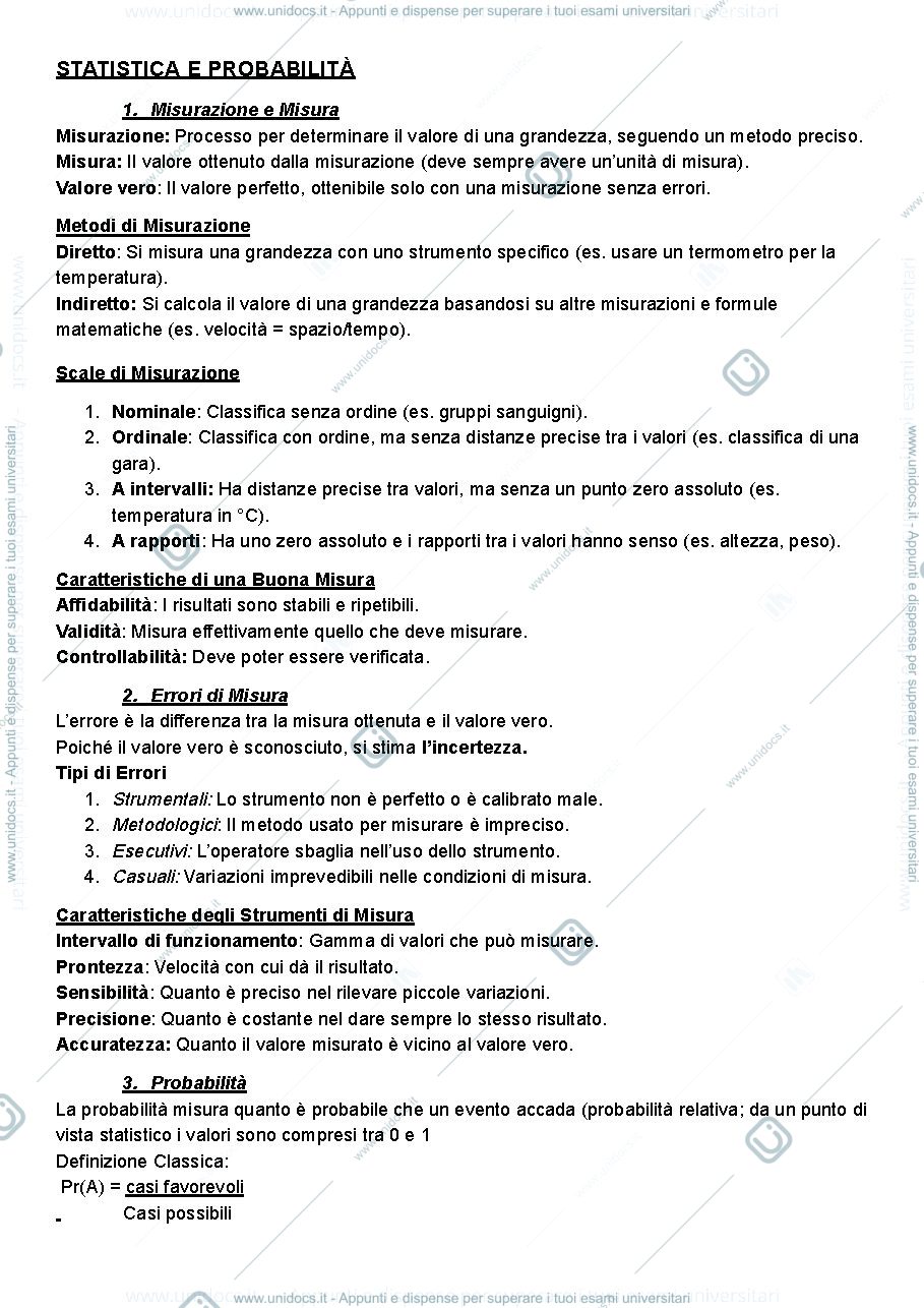 Anteprima pagina 1 — Statistica medica 